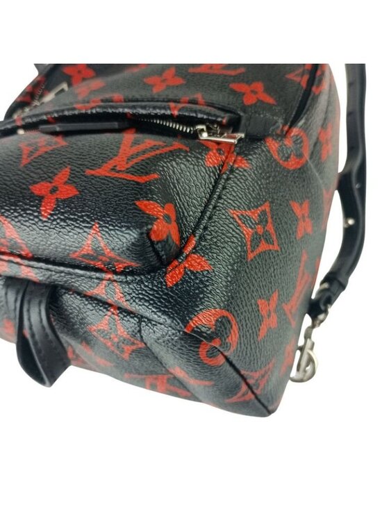 Louis Vuitton Backpack Palm Springs Mini Black Red Monogram Enfrarge Silver main image 4